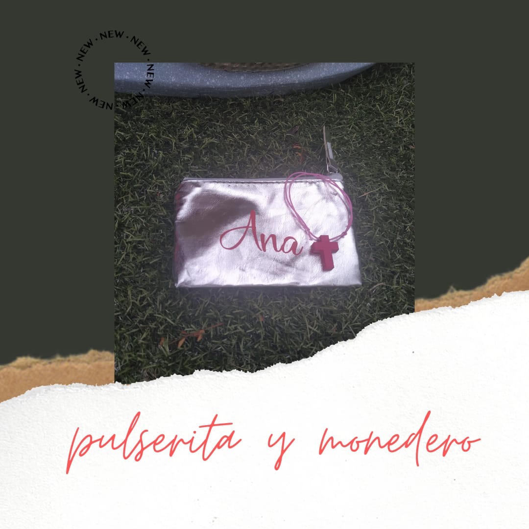 Pulserita con cruz y monedero