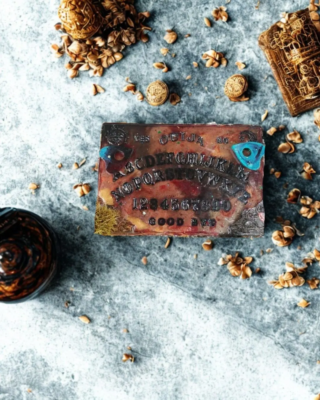 🔮 Tablero Ouija Artesanal en Resina Epoxy