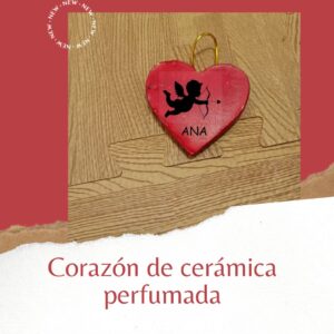 Adorno de corazón cerámica perfumada