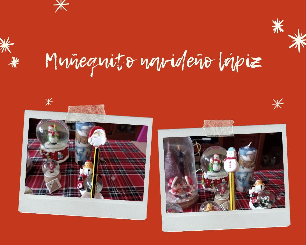 Muñecos navideños lápiz