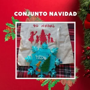 Bolsa y adorno navideño