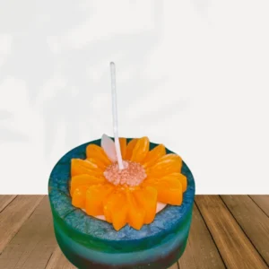 Vela Floral en Maceta de Resina – “Bloom Light”